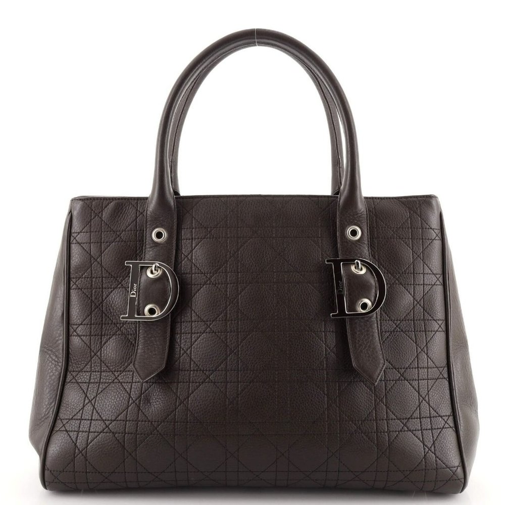 Dior Cannage Brown Leather Tote